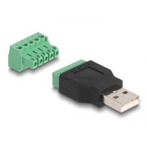 Delock riviliitinadapteri USB 2.0 Type-A uros 2-osainen