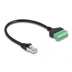Delock RJ45 Cat.6 kaapeli riviliitinadapterilla 1m 2 -osainen
