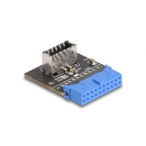 USB 5 Gbps Adapter Pin Header naaras ja sisäinen USB Type-E Key naaras kulmassa