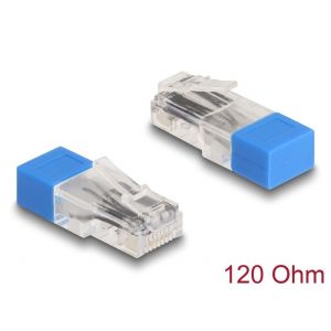 Delock RJ45 pistoke päätevastuksella 120 ohm sininen