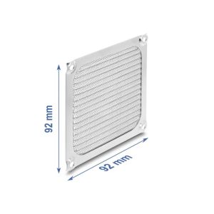 Delock tuuletinritilä alumiinia 92 x 92 mm, pölysuoja ruostumatonta terästä