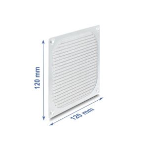 Delock tuuletinritilä alumiinia 120 x 120 mm, pölysuoja ruostumatonta terästä