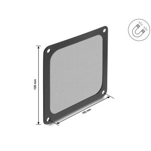 Delock magneettinen pölysuoja 120 x 120 mm musta
