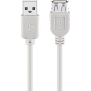 USB 2.0 A-A, uros/naaras 0.6 m jatkokaapeli