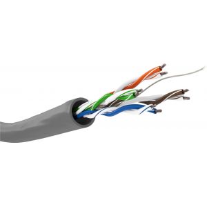 Ethernetkaapeli Cat 5e U/UTP harmaa 100m