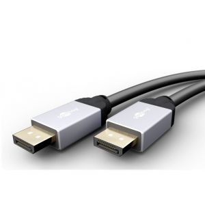 DisplayPort-kaapeli, uros - uros, 4K / 60 Hz (2160 p) musta / harmaa, 1,5 m