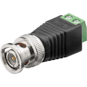 Riviliitin 2-pin - BNC-uros ruuvikiinnityksellä