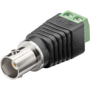 Riviliitin 2-pin - BNC-naaras ruuvikiinnityksellä