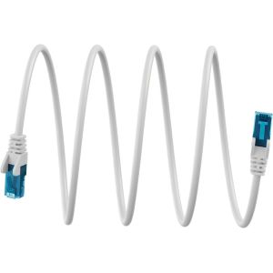 Ethernetkaapeli RJ45 Cat.6A UTP erittäin taipuisa, valkoinen 20 m