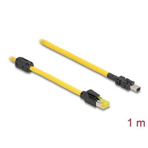 Ethernetkaapeli RJ45 Cat.6 - Mini I/O 8-pin D-muotoinen tyypin 2 pistoke 1m