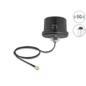 Delock 5G LTE GNSS WiFi 6 SMA plug 1.9 - 3.3 dBi monisuuntainen ulkoantenni