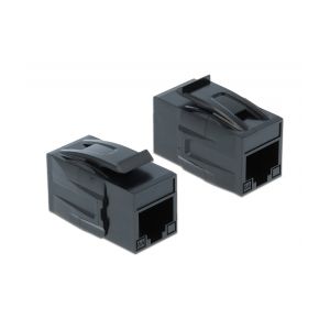 Delock Keystone Module RJ45 jack > RJ45 jack Cat.6A UTP black