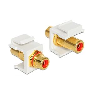 Delock Keystone module RCA female > RCA female gold plated red