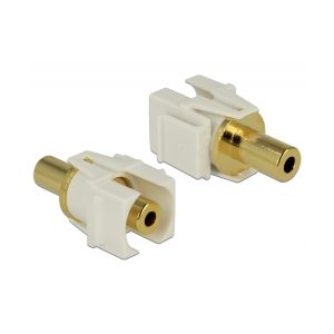 Delock Keystone module Stereo jack 3.5 mm female > Stereo jack 3.5 mm female gold plated