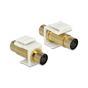 Delock Keystone module Mini-DIN 4 pin female > female gold plated