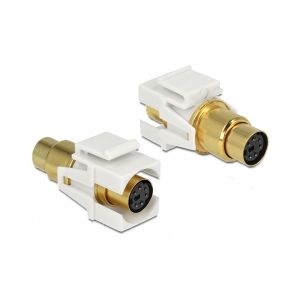 Delock Keystone module Mini-DIN 6 pin female > female gold plated