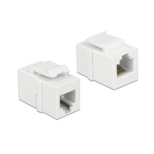 Delock Keystone Module RJ12 female > RJ12 female Cat.3 white