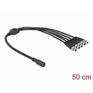 DC-jakajakaapeli 5,5 x 2,1 mm 1 x naaras - 5 x uros ruuvattava