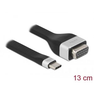 Delock FPC-litteä nauhakaapeli USB Type-C ™ - VGA (DP Alt Mode) 13 cm