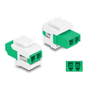Delock Keystone moduuli LC Duplex naaras - naaras, vihreä/valkoinen