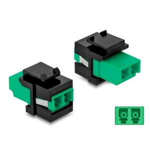 Delock Keystone moduuli LC Duplex naaras - naaras, vihreä/musta