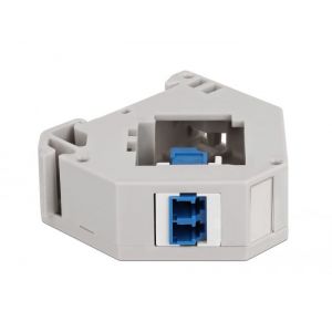 Delock DIN-kiskosovitin Keystone LC Duplex -naaras - LC Duplex -naaras sininen