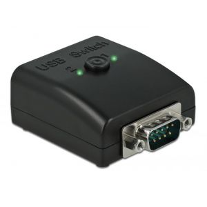 RS-232-kytkin ja jakaja 1 x Serial DB9 - 2 x USB 2.0 Type-B kaksisuuntainen