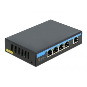 Delock Gigabit Ethernet kytkin 4 Port PoE + 1 RJ45