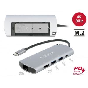 USB Type-C™ -telakointiasema M.2-paikalla – 4K HDMI / USB / LAN / PD 3.0