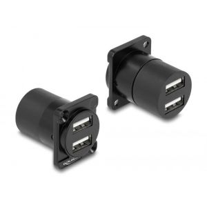 D-Type moduuli USB 2.0 Type-A 2 x naaras - 2 x naaras