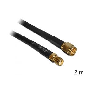 Delock Antennikaapeli SMA plug > SMA jack CFD/RF200 2 m low loss
