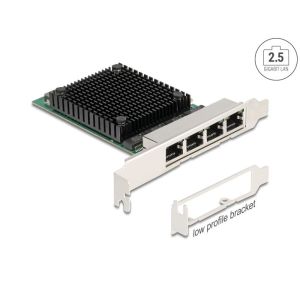 Delock PCI Express x4 - 2.5 Gigabit 4 x RJ45 RTL8125 verkkokortti