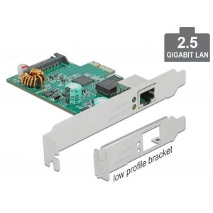 Delock PCI Express x1 kortti 1 x RJ45 2,5 Gigabitin LAN PoE+ RTL8125