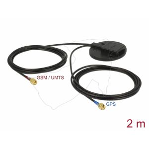 Navilock Monikaistainen GNSS UMTS GSM LTE SMA 28 dBi / 2 dBi 2 x 2 m RG-174 Antenni
