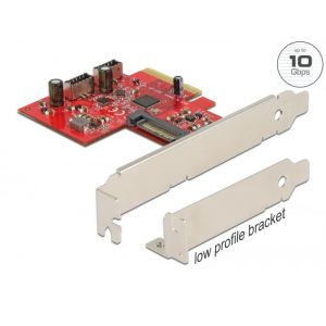 Delock PCI Express 2 x sis. USB 3.2 Gen 2 , Type-E Key A 20 -pin naaras