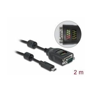 USB Type-C ™ -sarja-DB9-sovitin, 9 LED RS-232 -testeri