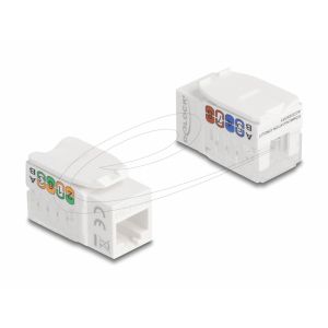 Keystone-moduuli RJ45-liitin LSA Cat.6A UTP 90° työkaluton