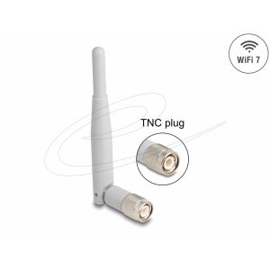 Delock WiFi 7 -antenni TNC-pistoke 2 - 3 dBi 13,5 cm monisuuntainen kallistusnivelellä harmaa