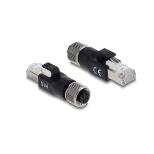 Delock M12 dapteri D-coded 4 pin naaras - RJ45 uros