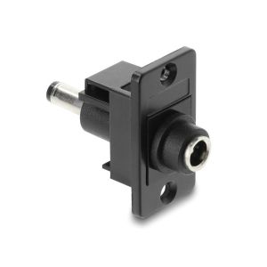 Delock paneelikiinnike DC 5.5 x 2.1 mm naaras - uros, musta