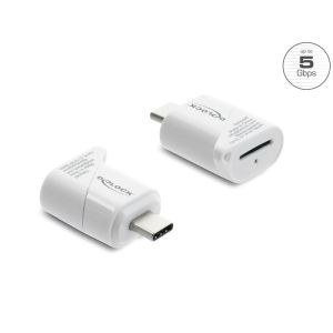 Delock Mini -kortinlukija USB Type-C Micro SD -muistikorteille