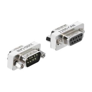 Delock D-Sub 9-pin CAN Bus-sovitin uros-naaras, 120 ohmin vastus
