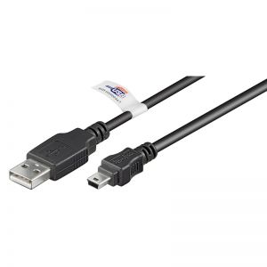 USB A - USB Mini B 5-pin kaapeli 1,8m