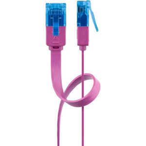 Ethernetkaapeli litteä Cat 6A U/UTP pink, 2m