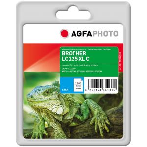 AgfaPhoto BROTHER LC125XLC mustepatruuna cyan