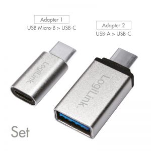 USB 3.2 Gen 1 -sovitin, USB-C/uros - USB-A/naaras + Micro-USB/naaras, hopea