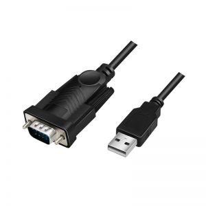 USB 2.0 -kaapeli, USB-A/M - DB9/M, sarja, musta, 1,5 m