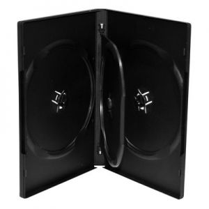DVD kotelo kolmelle levylle 14mm, musta, 50 kpl