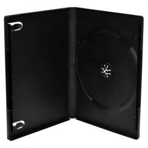 DVD-kotelo 1 levylle, 14 mm, musta, 5 kpl