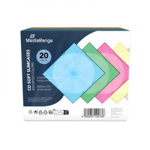CD-kotelo pehmeät slim 1 levylle, 5 mm, eri värejä, 20 kpl